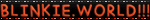 blinkie world orange on black